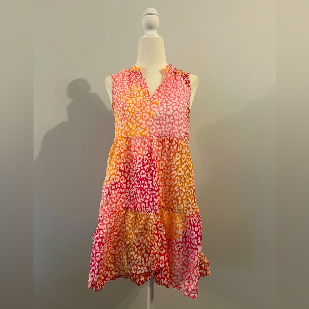 Crewcuts Girls Large Pink Leopard Print Swim Coverup